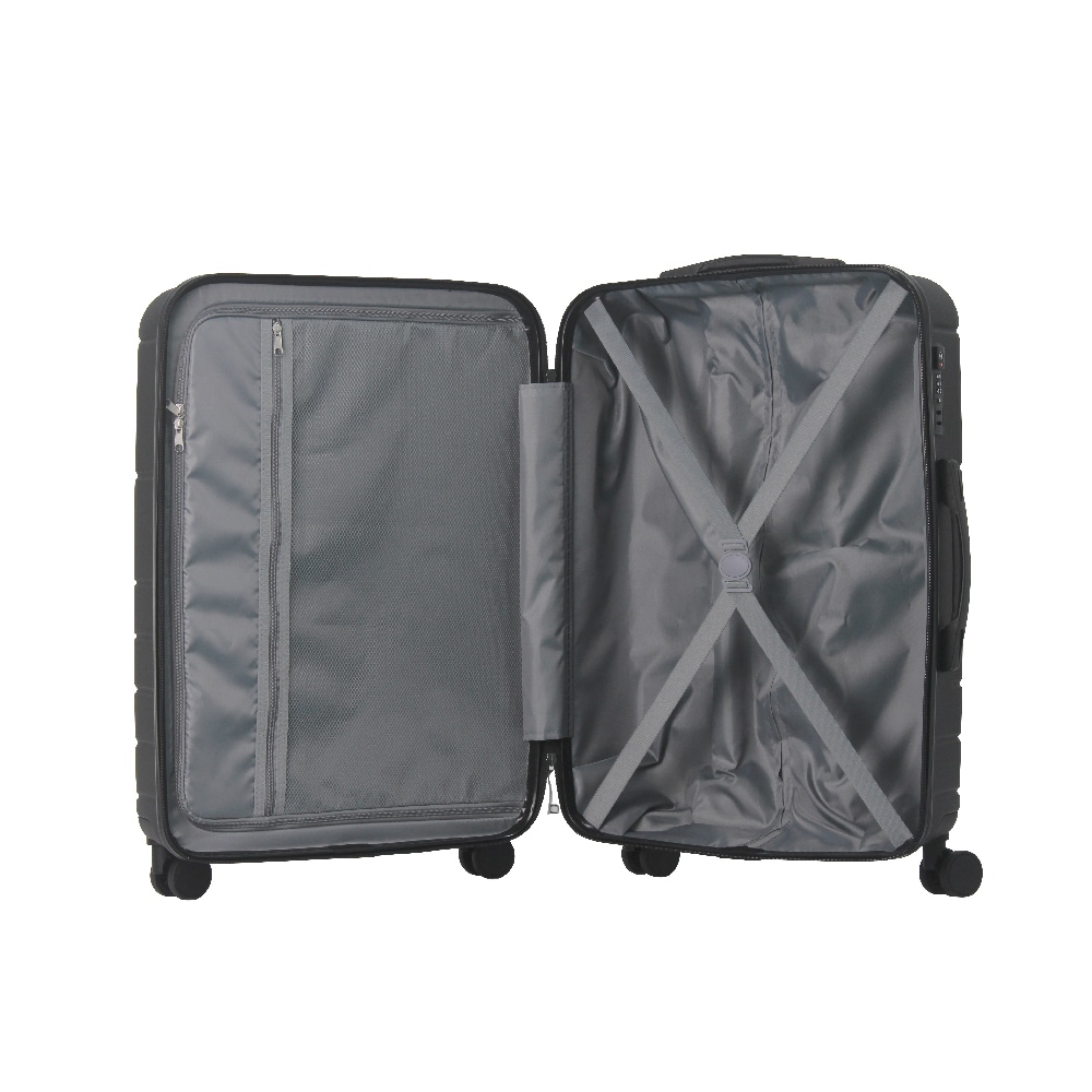 Luggage Sets ABS Hardshell 3pcs Luggage, Lightweight Durable Suitcase Sets Spinner Wheels Suitcase With TSA Lock 20''24''28'' Available(Black)_voghion.com
